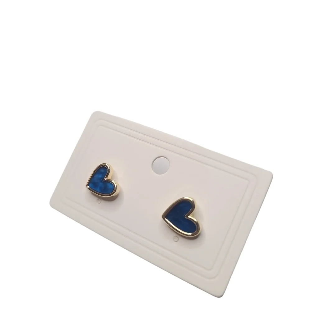NEW Blue Heart Stud Earrings